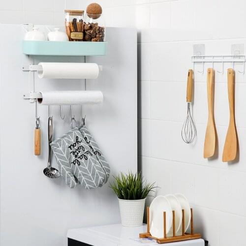 Punch-free kitchen rack wall-mounted household spice storage rack multifunctional supplies rack