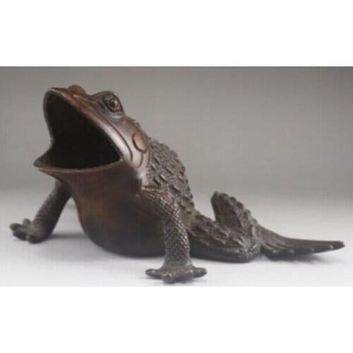 Details about Exquisite Chinese Bronze Statue - Frog Chinese Bronze Statue wedding copper Decoration real Brass
