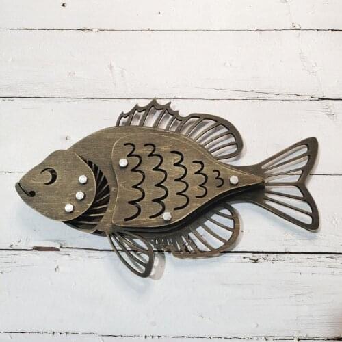 Fish Mediterranean Wall Hanging Pendant Ocean 3d Model House Hotel Retro Big And Small Wood Fishes Home Decorations