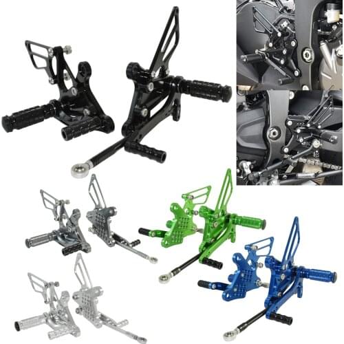 Adjustable Rearset Driver Footrests Foot Pegs Pedals For KAWASAKI Ninja ZX-6R ZX 636 6R ZX636 ZX6R 2009-2012 2013-2018 2019-2021
