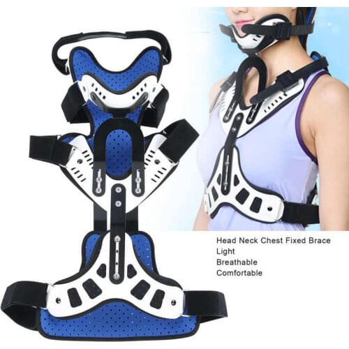 Cervical Thoracic Orthosis Adjustable Head Neck Chest Fixed Brace Traction Device Lumbar Spine CorrectionFixation Rehabilitation