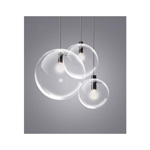 North nordic glass ball bubble pendant lights lamp restaurant bar hanging light