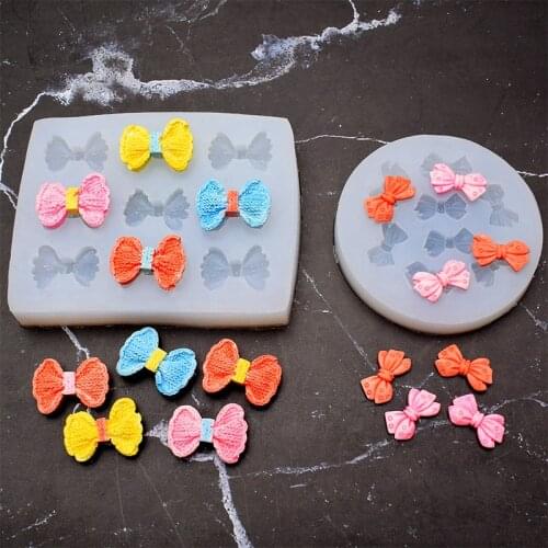 Cartoon Bow Tie Silicone Mold For Chocolate Fondant Jelly Candy Cake Decoration Baking Tool bow-knot Resin Art Moulds