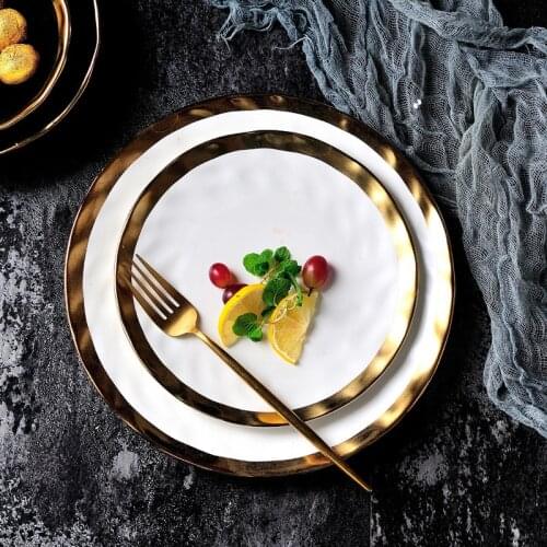 European-style Phnom Penh Plate Steak Western Plate Salad Plate Home Main Dish Plate Nordic Tableware Set Home Decoration