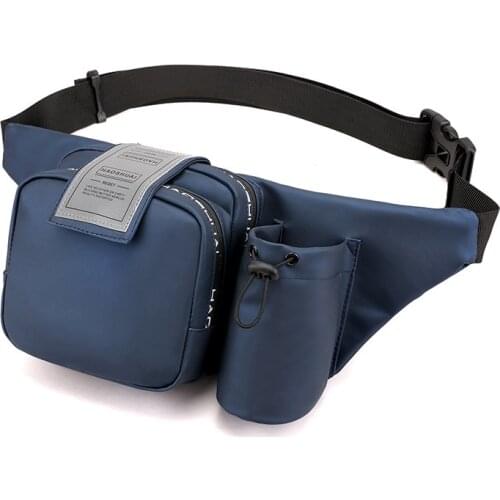 Outdoor Fanny Pack Men Chest Bag with Bottle Pocket Sports Travel Multi-functional Waterproof Cross-body Shoulder Bag Waist Bag