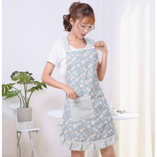 Waterproof adult oil-proof thin breathable princess cooking baking European summer tea shop apron