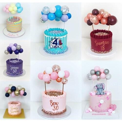 Balloon Cake Topper Cloud Shape Confetti Balloon Birthday Party Dessert Decoration Baby Shower Wedding Decor Cake supplies