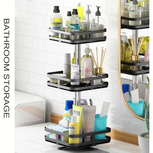 360° Rotating Condiments Metal Storage Rack Multi-Layer Condiments Turntable Spice Container Kitchen Supplies WXV Sale