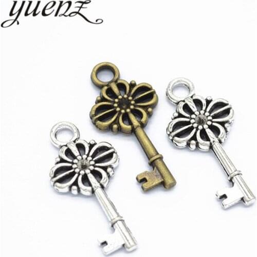 YuenZ 10pcs Antique Key Charms Pendants for Jewelry Making Handmade Carft 29*14mm O254