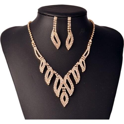Jewelry & Accessories,Fashion Jewelry Sets. Bridal jewelry, Wedding jewelry, Zircon necklace earrings set