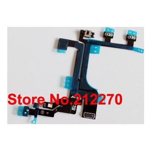 YUYOND Free DHL EMS New Power Mute Volume Button Switch Connector Flex Cable Ribbon For iPhone 5C 200pcs/lot