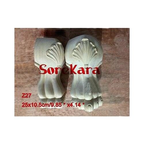 Z27 -25x10.5cm Wood Carved Onlay Applique Carpenter Decal Wood Working Carpenter Table Leg