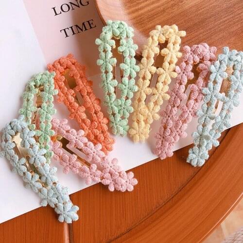 2Pcs/Set2020 Spring And Summer New Hair Clip Korean Candy Color Lace Girl Heart BB Clip Hair Accessories