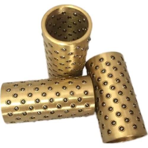 1pcs ID 12mm OD 13.8mm miniature steel ball guides sleeve cage guide post beads brass bushing 1mm bead diameter 20mm-40mm long