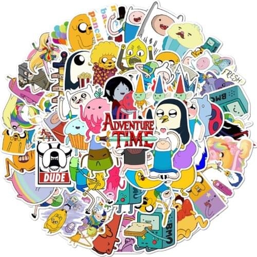 10/30/50 PCS Adventure Time Graffiti Motorcycle Car Guitar Phone Case Skateboard Waterproof Graffiti Sticker Toy Wholesale