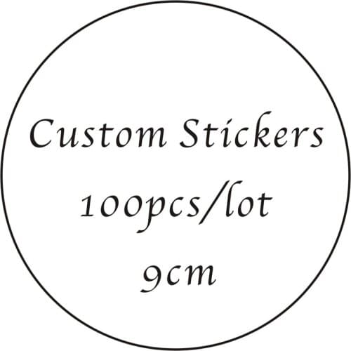 100PCS/lot 9cm Stickers Custom Label Sticker Logo Printing