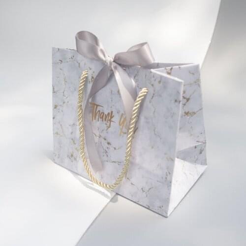 12Pcs/Lot Hot Sale Marble Gift Bags With Ribbion Wedding Gift Box Gives Bride Wedding Favors and Gift Candy Bags for Guests