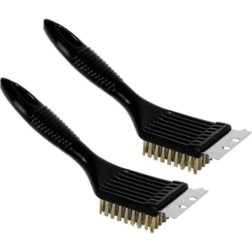 BBQ Grill Brush Grill Cleaner Barbecue Grill Brush and Scraper Non Scratch Cleaning Best for Any Grill 2 Pieces