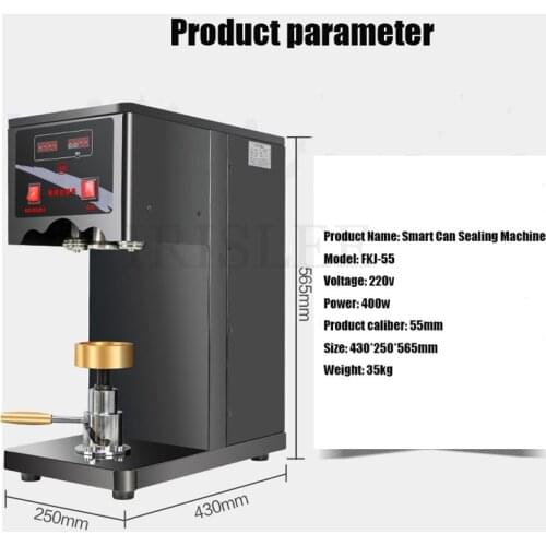 220V Can SealingMachine MilkTea Shop Commercial Beverage Sealing Cup Semi-AutomaticSealing Plastic Bottle Can Lid 50mm