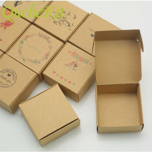 50Pcs Kraft Paper Gift Packaging Box Gift Present Boxes Cardboard Handmade Soap Box Handmade Wedding Gift Festival Souvenirs Box