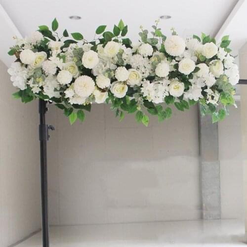 50cm DIY flower row Acanthosphere Rose Eucalyptus wedding decor flowers rose peony hydrangea plant mix flower arch artificial fl