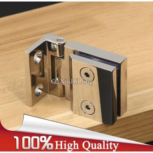 Express Shipping! Wholesale 50PCS/LOT 304 Stainless Steel Cabinet Hinges Wine / Display Cabinet Glass Door Hinges Chrome/Brushed