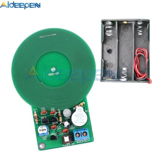 Metal Detector Electronic Kit DC 3V-5V 60mm Non-contact Sensor Board Module DIY Metal Detector With Battery Case DIY Kit