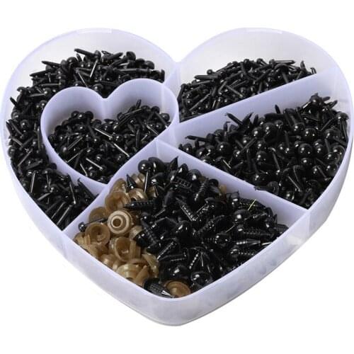 90/300pcs 3-8mm Eyeball Doll Accessories Black Plastic Plush Safety Eyes Amigurumi For Toys 8mm 10mm DIY Funny Toy Eyes Animal