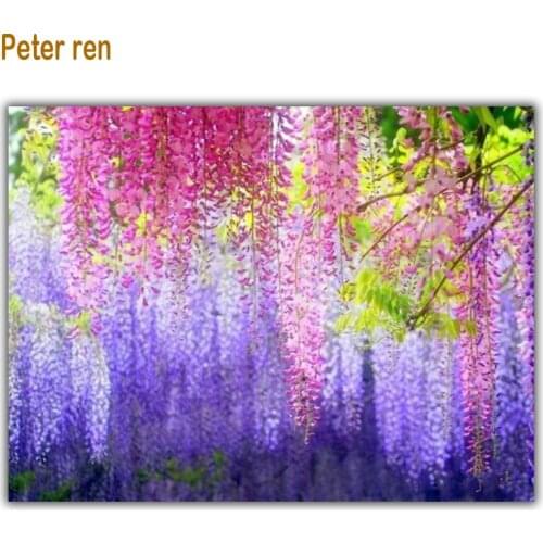 Wisteria sinensis Diamond embroidery Diy Diamond painting landscape 5d Square diamond mosaic rhinestones Full embroidery
