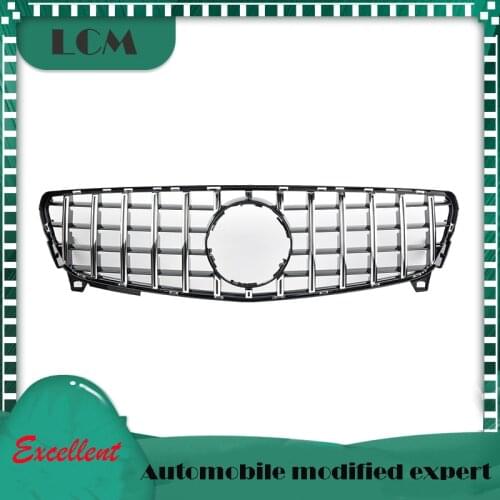 GT Style Front Grille For-Mercedes-Benz A-class W176 A160 A180 A200 A250 A45 2016-2018 with Emblem