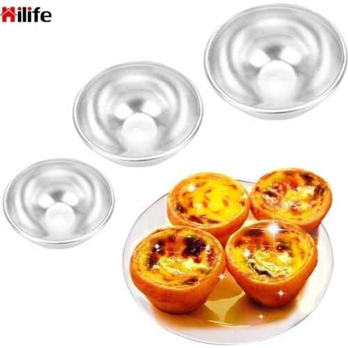 HILIFE 6 pcs Ice Cream Cake Mould DIY Tool Semicircle Sphere Shape Home Bath Bomb Shape Aluminum Alloy