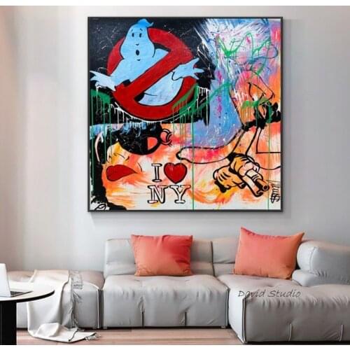 Alec Monopoly Graffiti art Figure Painting For Home Decor Handcrafts Oil Painting On Canvas Wall Art Canvas Pictures
