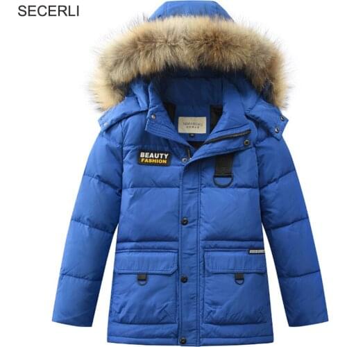 2020 New Kids Boys Winter Coat White Duck Down 5 to 15Y Boys Winter Jacket Windproof Hooded Children OutWear Parkas