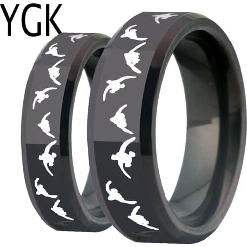 Fashion Tungsten Wedding Ring for Women Engagement Rings Men Lover Rings Black Hobbies Ring Duck Hunting Ring Party Gift Jewelry