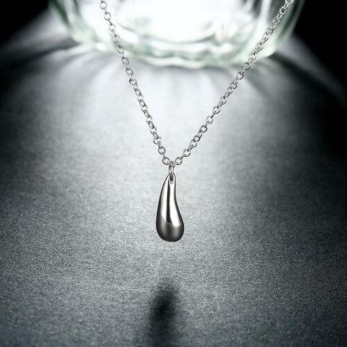 Fashion brand 925 Sterling Silver Necklace For Women luxury Jewelry Water droplets Pendant Christmas gifts Wedding