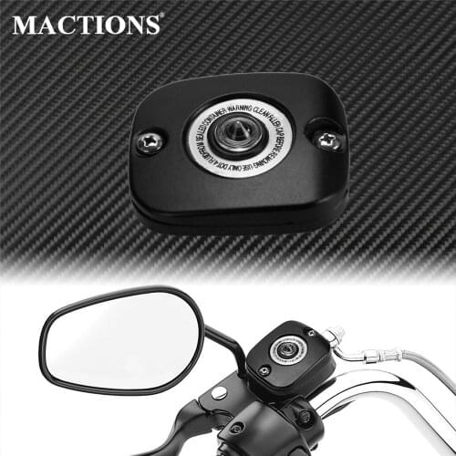 Motorcycle Front Brake Master Cylinder Cover Black W/Gasket Rubber For Harley Softail Dyna Fat Boy FLSTF Touring Breakout FXDF