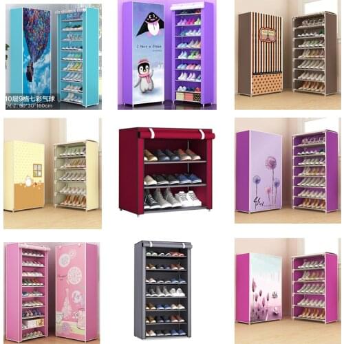 New Shoe Rack Storage Nonwoven Fabric Shoes Cabinet Floor Dustproof Home Shoes Organizer Shlef Furniture Shoes Closet