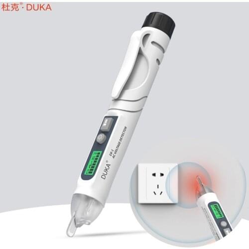 New Duka Non-Contact Voltage Detector Indicator Profession Smart Test Pencil Live/phase Wire Breakpoint NCV Continuity Tester