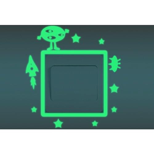 New Style Laptop Mobile Switch Aliens Luminous Stickers Fluorescent Label Waterproof Computer For The The Tablet Decals