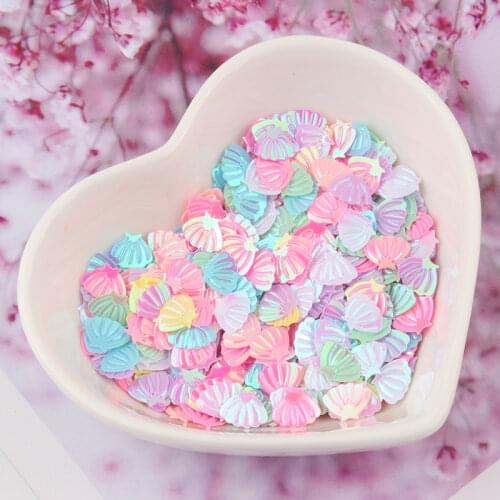 6*8mm Shell Sequins Colorful Glittering Paillettes PVC Loose Sequin Trim Dress Garment Sewing Accessories Decoration 10g
