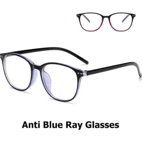 Anti Blue Light Spectacle Computer Working Eyewear Glasses Frame Round For Women Men Blue Radiation Filter Clear Games Glasses