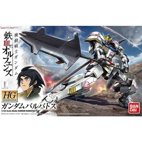 Original Bandai HG IBO 001 Iron Blood Orphan Barbatos Gundam Assembly Action Figureals Brinquedos Model Dolls