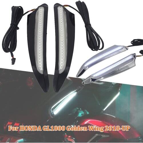 Front Lighted Vent Trim LED Turn Signal Kit In For HONDA GL1800 Golden Wing 2018 2019 2020 2021