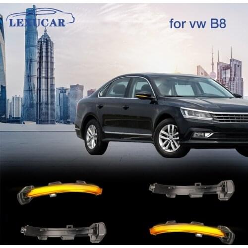 2Pcs Car Turn Signal Light Rearview Mirror Blinker Dynamic LED Indicator For VW Passat B8 Arteon 2015 2016 2017 2018 2019