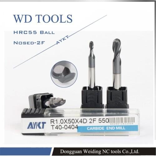 Radius=20mm 2 Flutes Longer hrc55 R10.0X150LX20D mm solid carbide Ball nose End Mill CNC router bits tools Longer Milling cutter