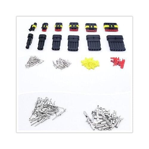 AMP Connectors Plugs Waterproof 1+2+3+4+5+6 Pins Electrical Wire Connectors New