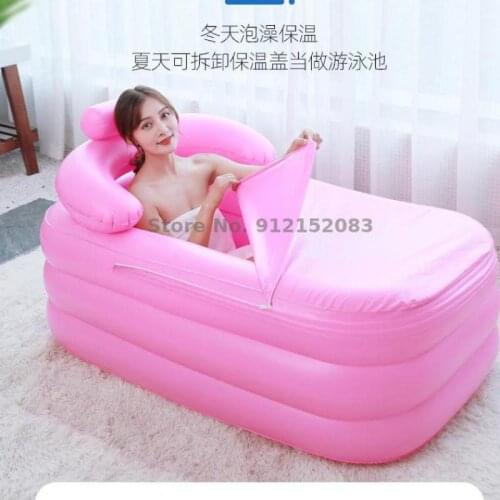 Foldable Bathtub Bath Bucket Adult Bath Bucket Household Inflatable Bathtub Body Bath Artifact Reclining Bathtub Female