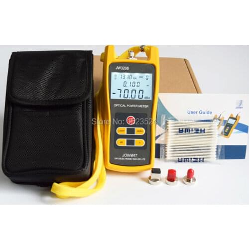 Telecommunication -70 +6dBm JW3208A Handheld Optical Power Meter Fiber Optic Tester with FC SC ST LC Connector