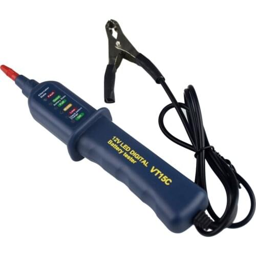 Car battery tester 6LED Lights battery tester 12V multi-function test pen VT15C