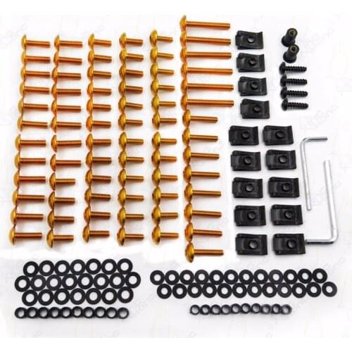 Universal Motorcycle Sportbike Fairing Bolts Kit Fastener Clips Spike Screws Pack For Yamaha YZF R1 R6 R6S YZF-R1 YZF-R6 YZF-R6S